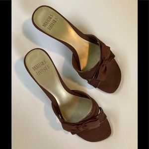 Mootsies/Tootsies, Brown heels, 10M, $25.